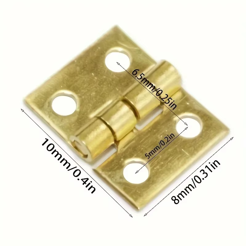 Mini petite charnière métallique pour meubles d'armoire miniatures de maison 1/12