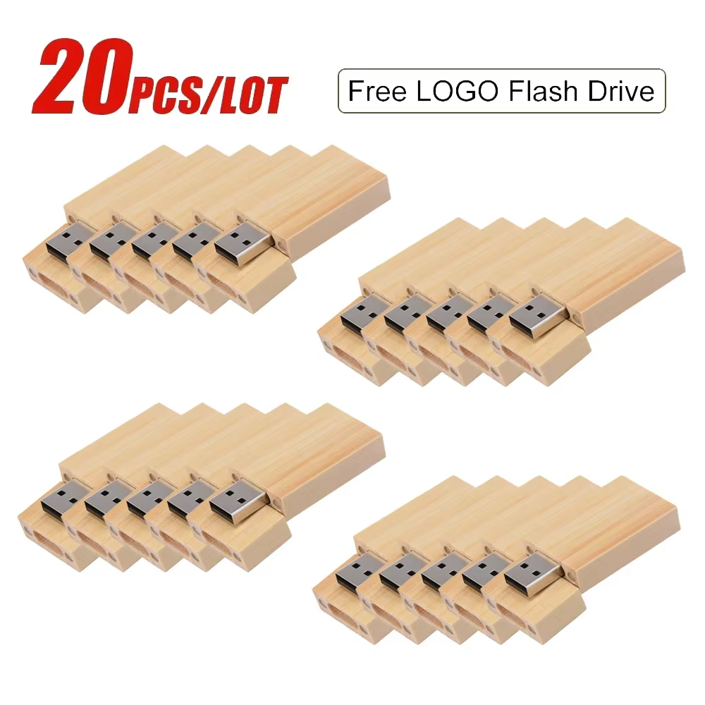 Clé USB 2.0 en bois, 128 go 64 go 32 go 16 go 8 go, pour photographie, cadeau de mariage, Logo personnalisé gratuit, vente en gros, 20 pièces/lot