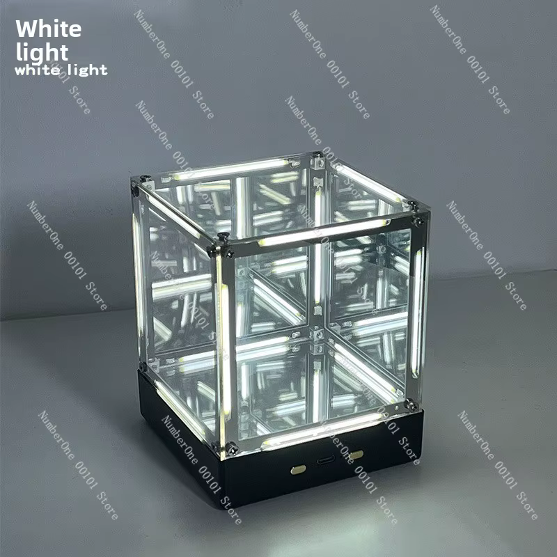 Petite boîte carrée, ambiance lumineuse | Lampe de nuit créative super cubique à quatre dimensions pour e-sport