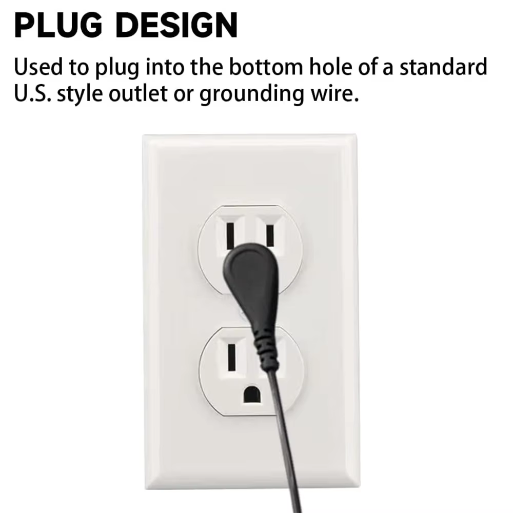 Connecteur de câble de terre à fil noir