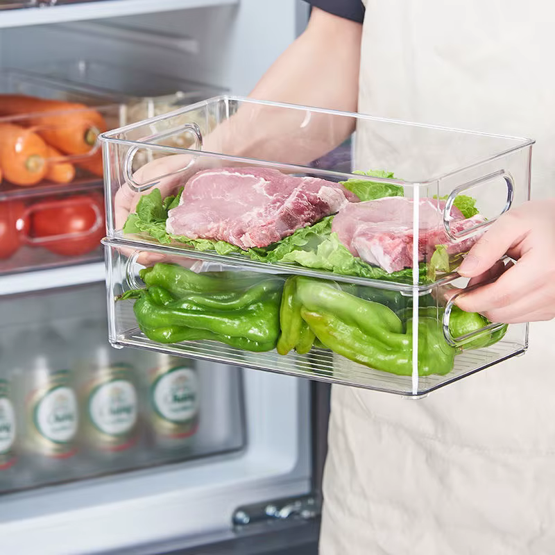 Bac à légumes en plastique boîte transparente réfrigérateur bac