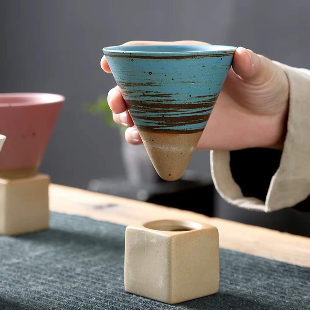 Tasse à café en céramique rétro créative