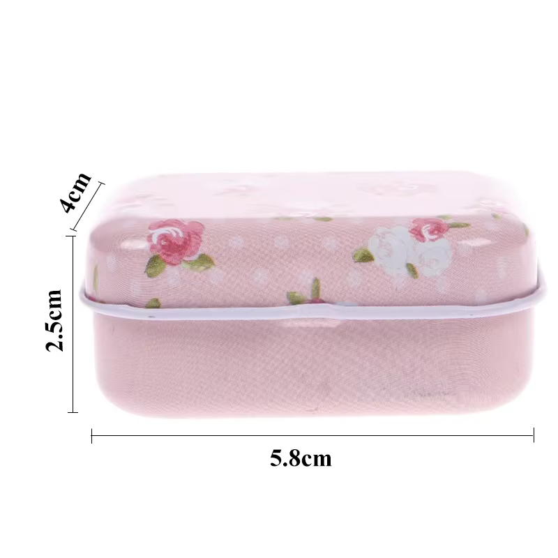 Boîte de rangement en métal pratique rétro-boîte