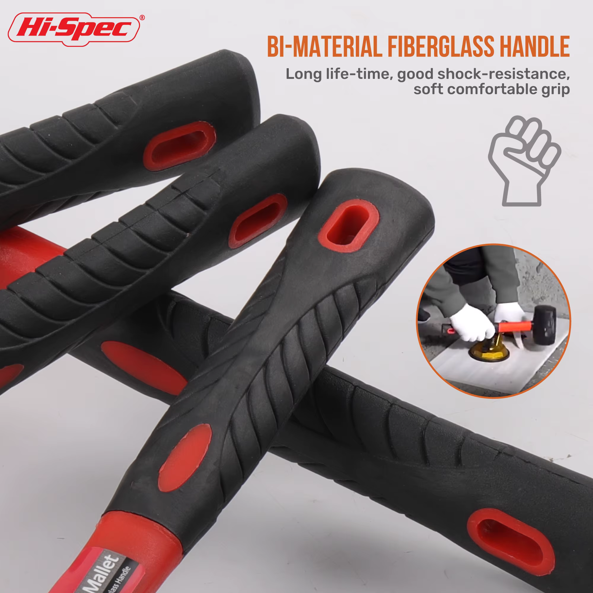 Marteau en caoutchouc double face Hi-Spec