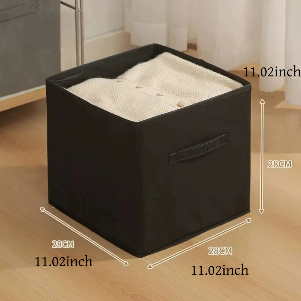 Boîte de rangement Cube Non tissée pliable, 1 pièce, fournitures pour la maison, garde-robe, gain de place pour jouets, vêtements, organisateur de rangement de bureau