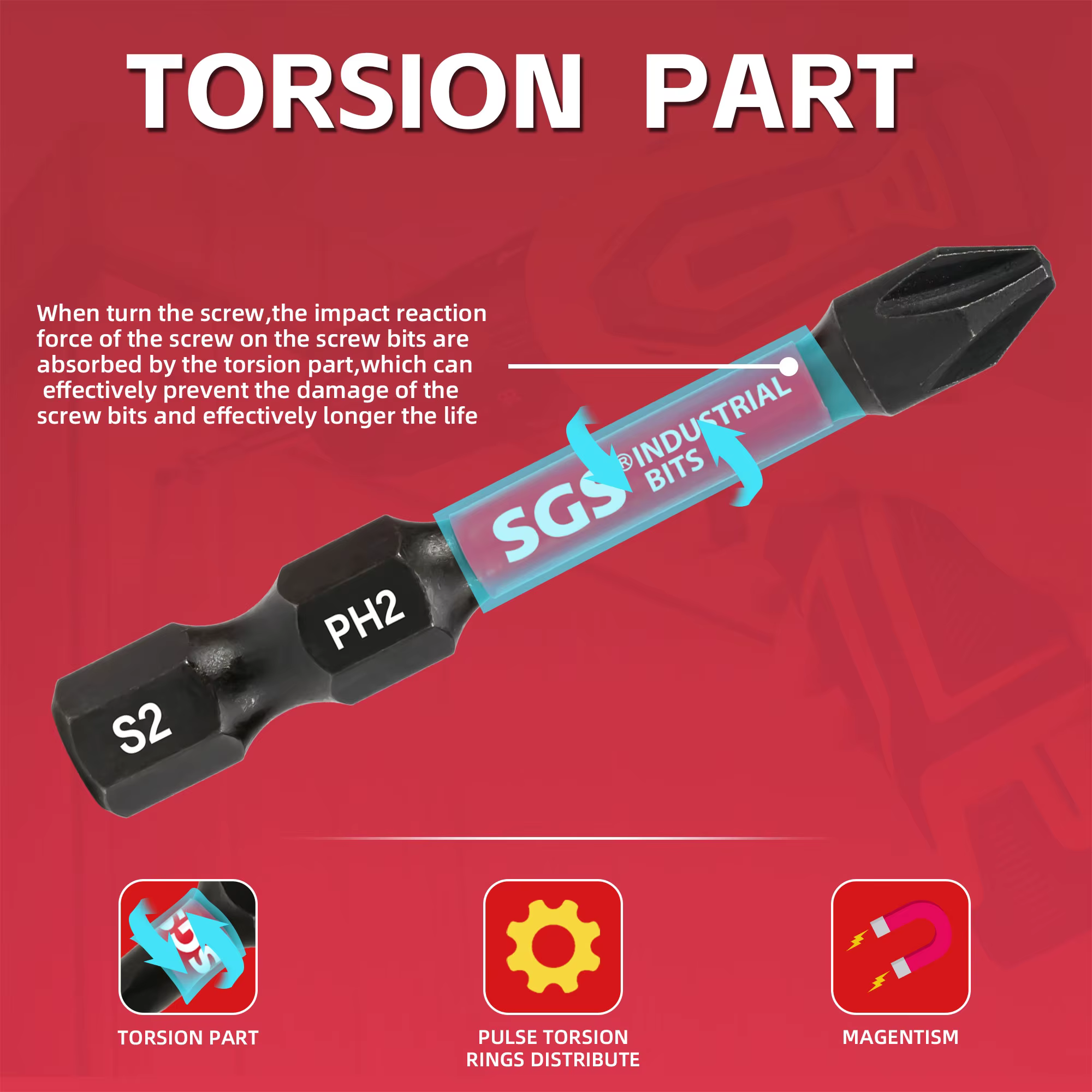 Jeu de 24 embouts de tournevis durables en acier S2