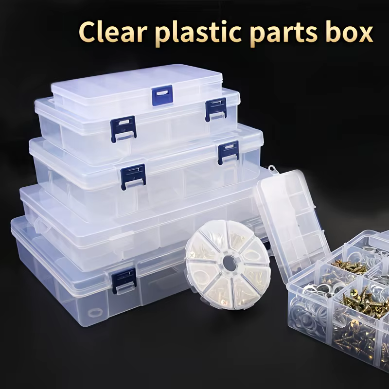 Boîte de rangement en plastique Transparent réglable à 10 grilles