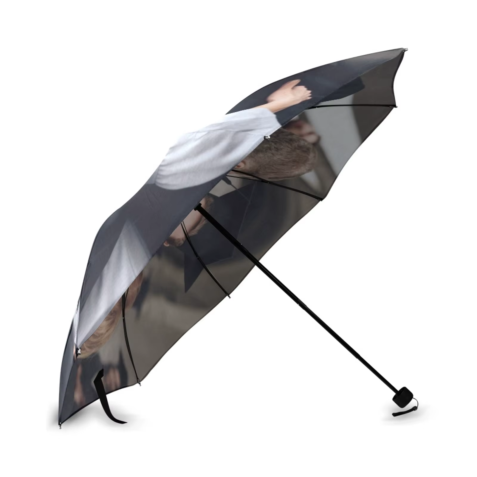 Parapluie pliant personnalisé avec photo, résistant au soleil, à la pluie et au vent, portable, ouverture et fermeture manuelle, pliable, de voyage, parapluie personnalisé