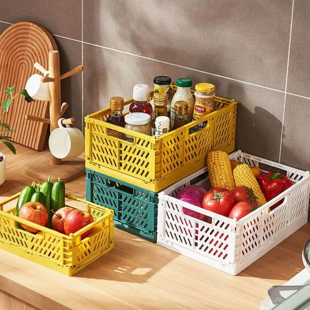 Caisse de rangement pliable et empilable S/M/L