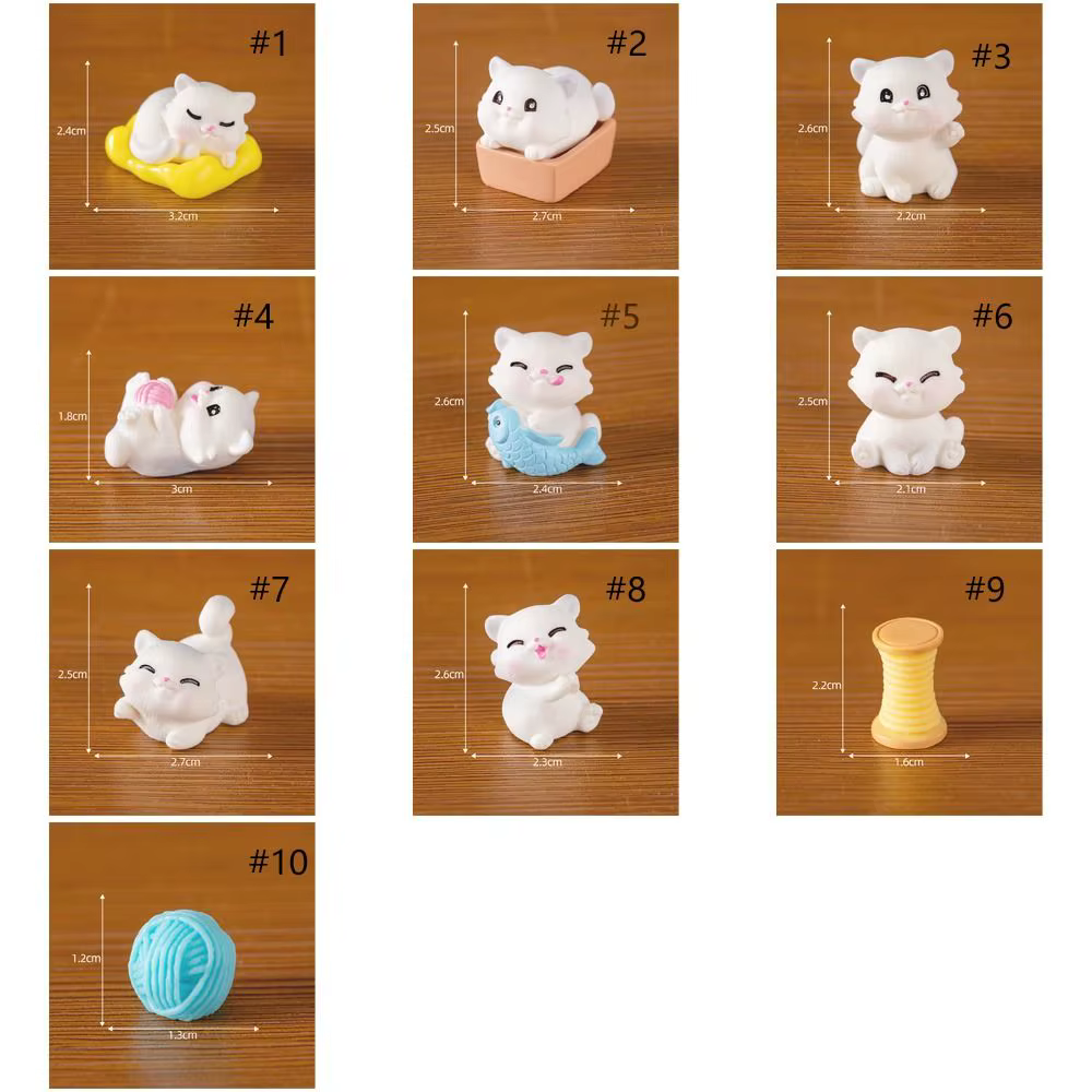 Figurines d'animaux Mini chat mignon