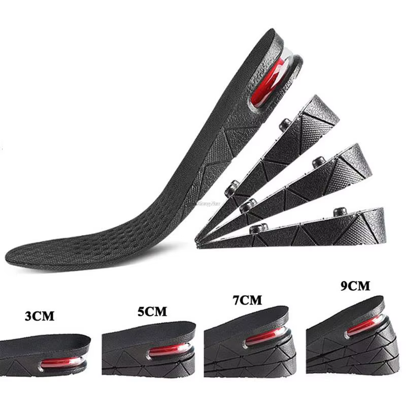 Semelles intérieures pour augmenter la hauteur, coussin d'air, ascenseur de chaussures, Kits de levage, Inserts pour hommes et femmes, semelles intérieures plus grandes, hauteur Variable de 3 à 9cm