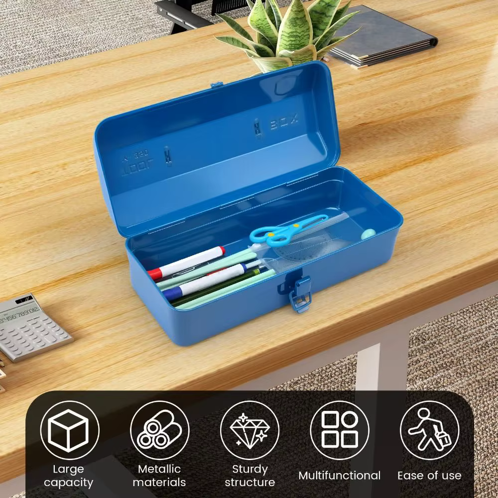 Grande boîte à outils en métal de rangement intégrée