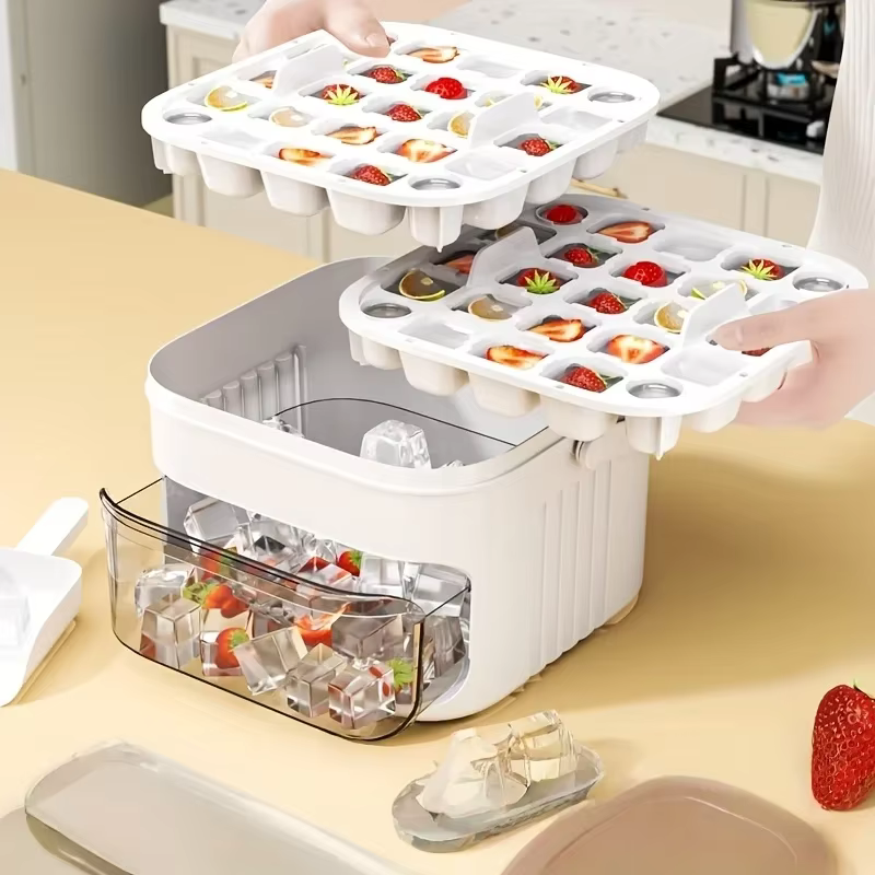 Pressez le moule à glaçons pour créer une boîte