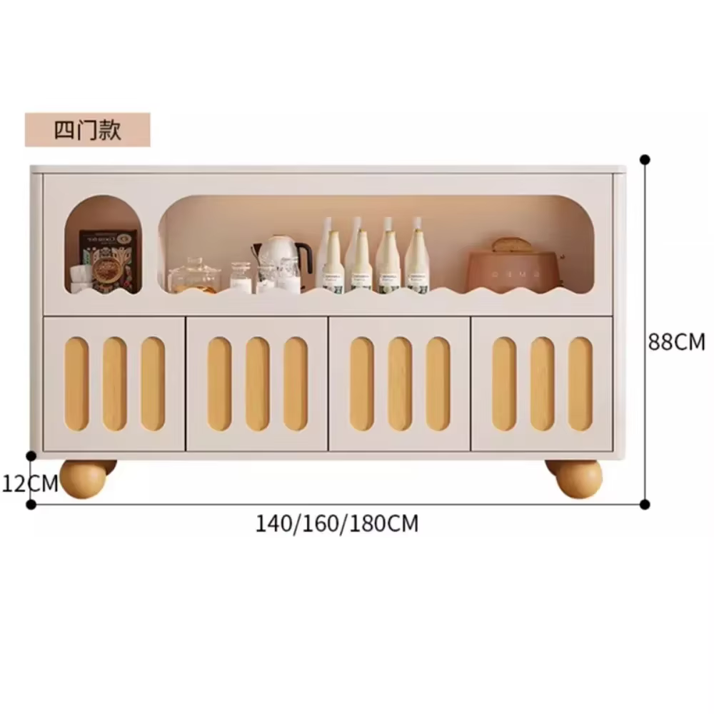 Armoire de rangement crème pour salon