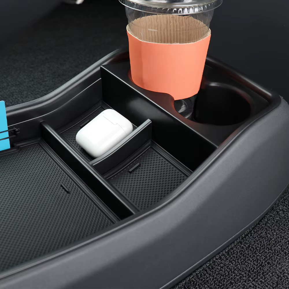 Boîte de rangement pour console centrale/support de gobelets