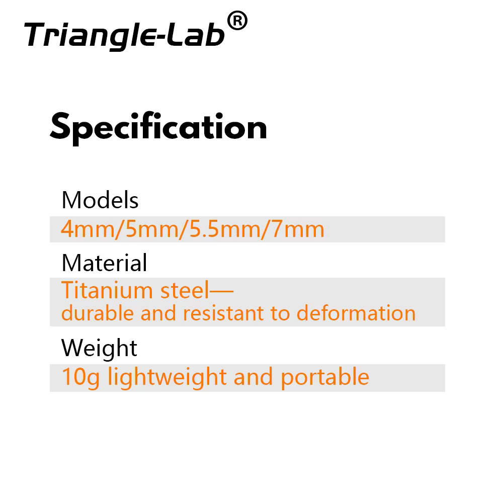 Trianglelab ® Mini clé à douille cruciforme quatre tailles (4mm