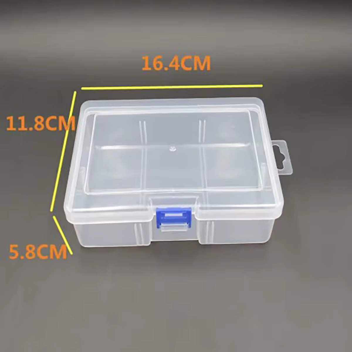 Boîte en plastique transparente rectangulaire pour embouts de tournevis