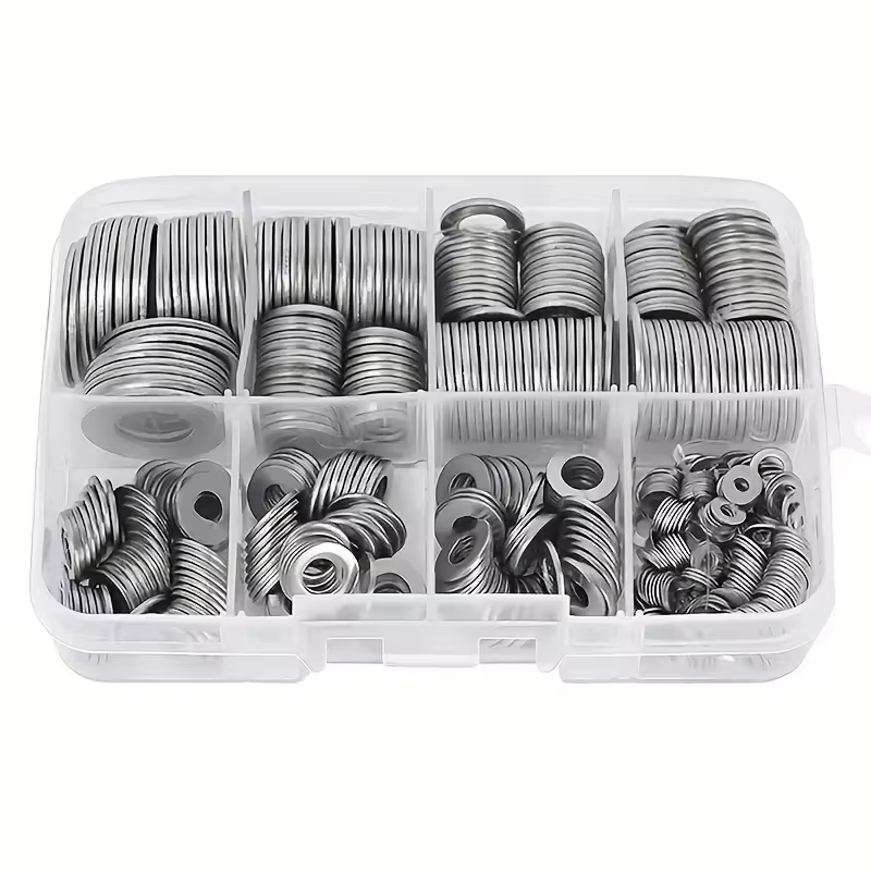 Kit d'assortiment de rondelles plates en acier inoxydable (M2