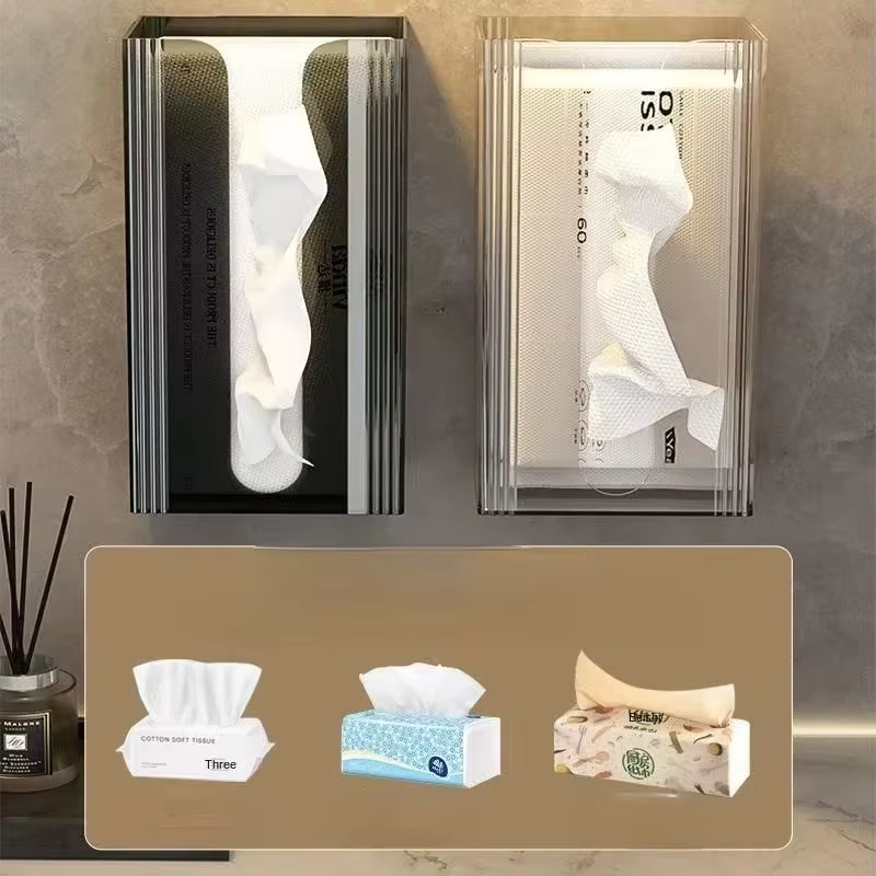 Boîte porte-papier hygiénique sans poinçon