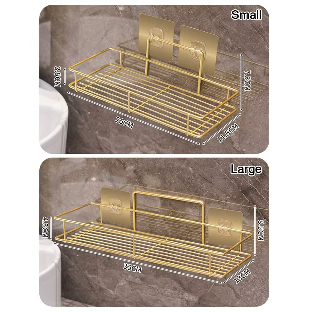 Étagère de rangement murale en métal pour salle de bain