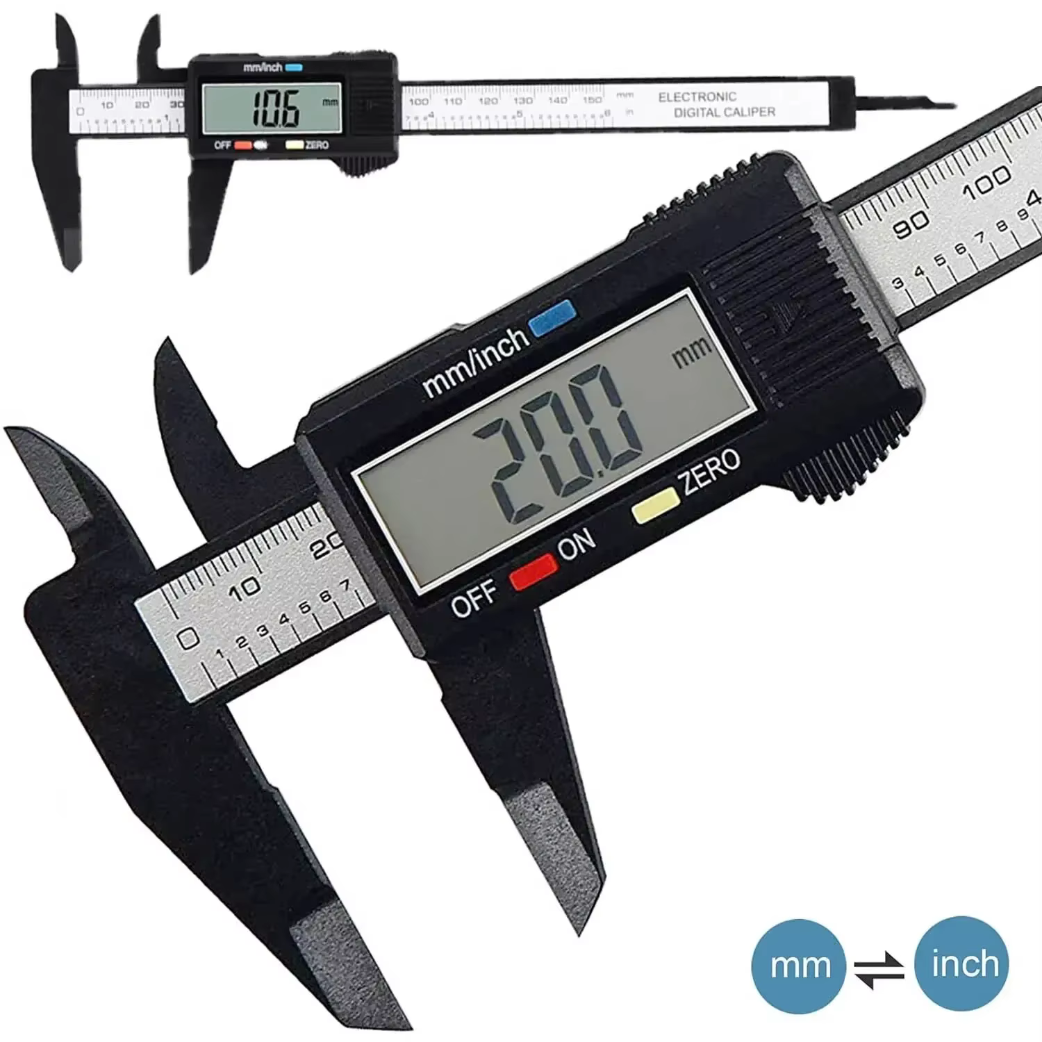 Outil de mesure règle numérique 150mm 100mm pied à coulisse