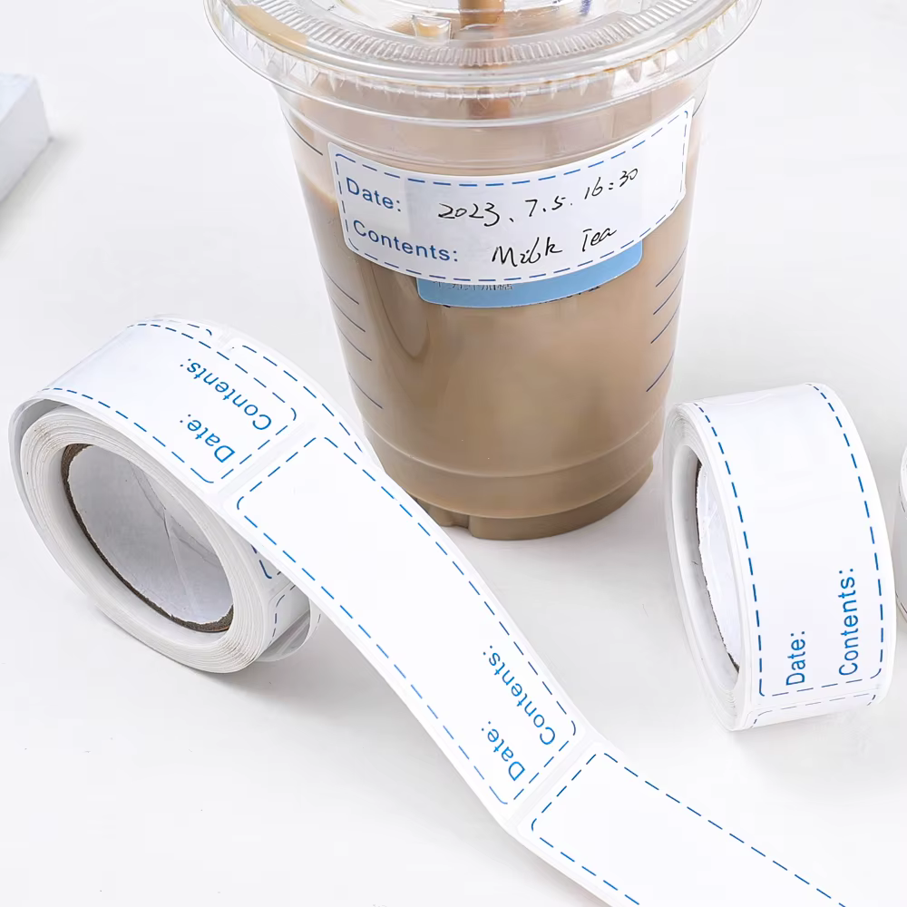 Étiquette Autocollante Vierge avec Date AMPABLE
