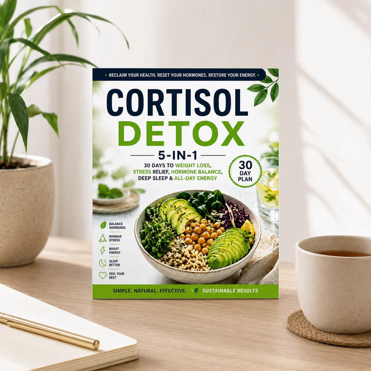 Détox Cortisol 5-en-1 : Guide de 30 jours pour la perte de poids
