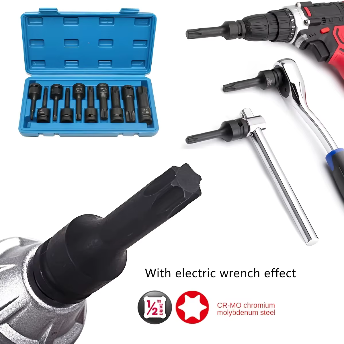 Jeu de douilles Torx 10 pièces