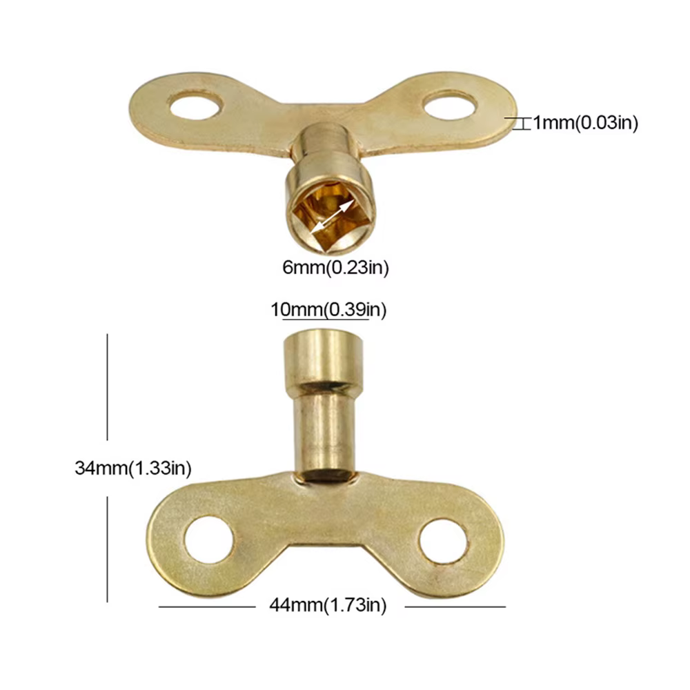 Clé de robinet pour bobine de douille carrée de 6mm