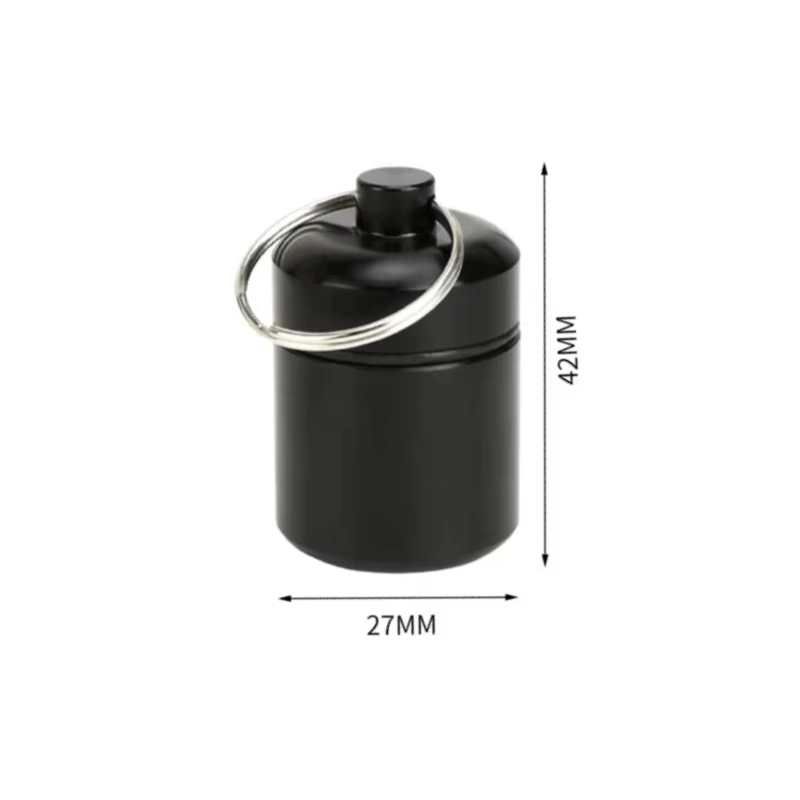 Boîte à pilules étanche en aluminium avec rangement scellé