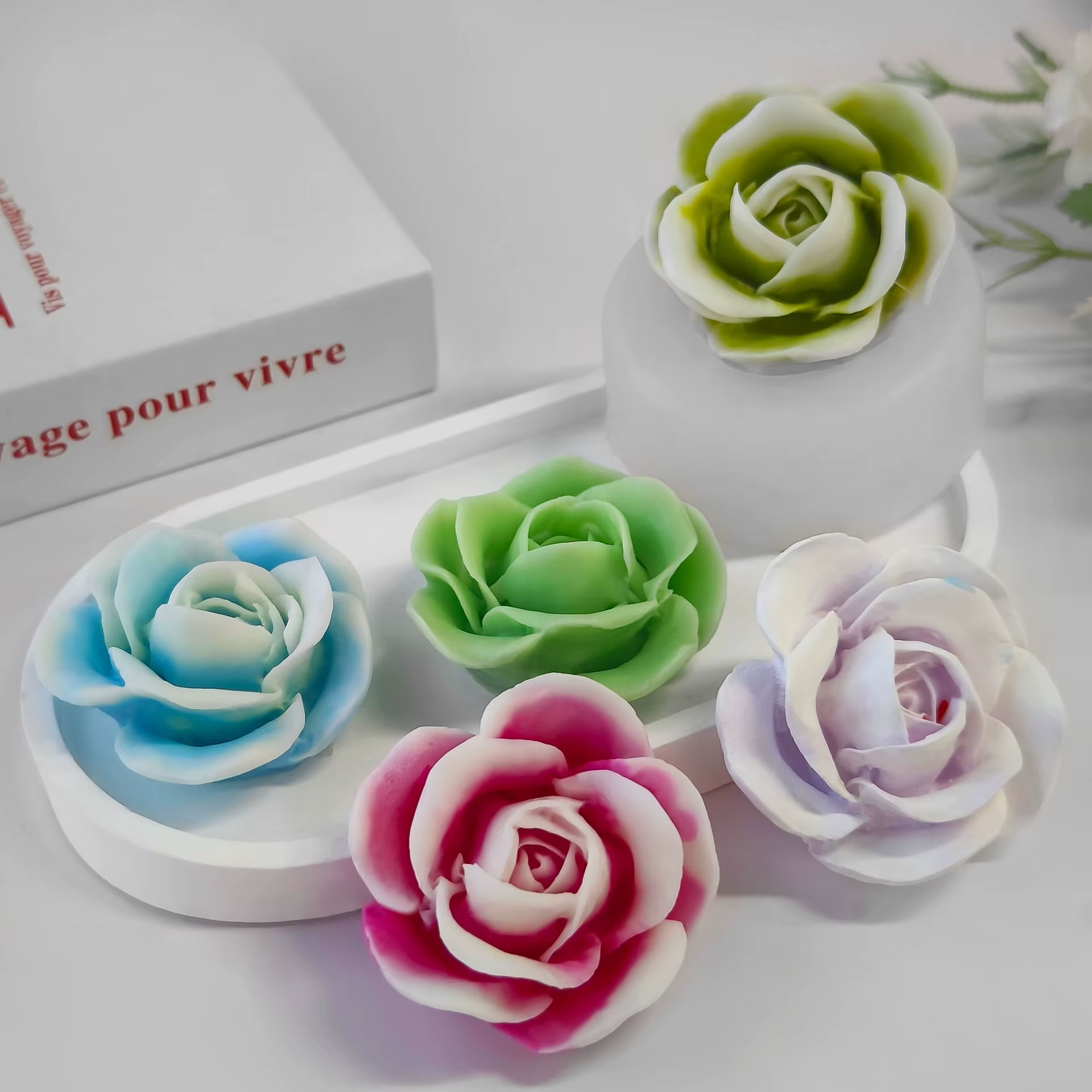 Moule de fabrication de fleurs de bougie parfumée à la main