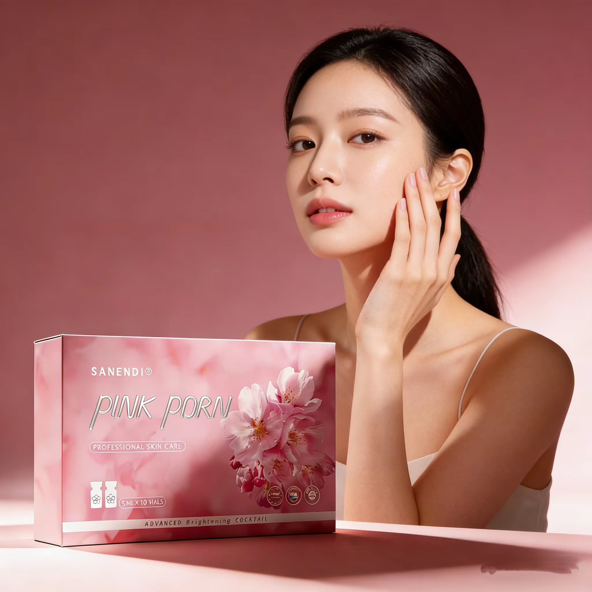 10 flacons de sérum facial PDRN ADN de saumon rose pour DermaPen
