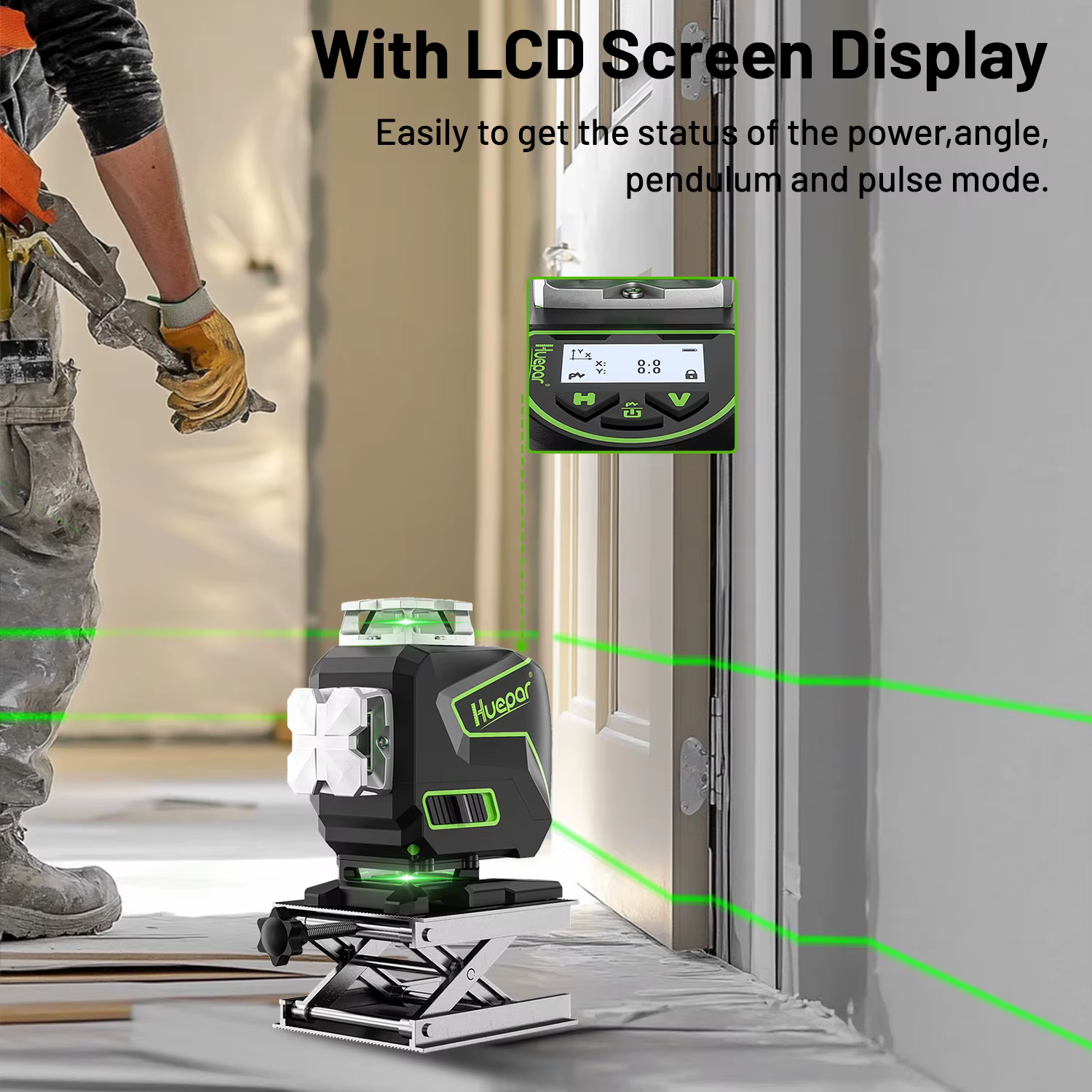 Huepar S04CG-C 4D Niveau laser vert Outils