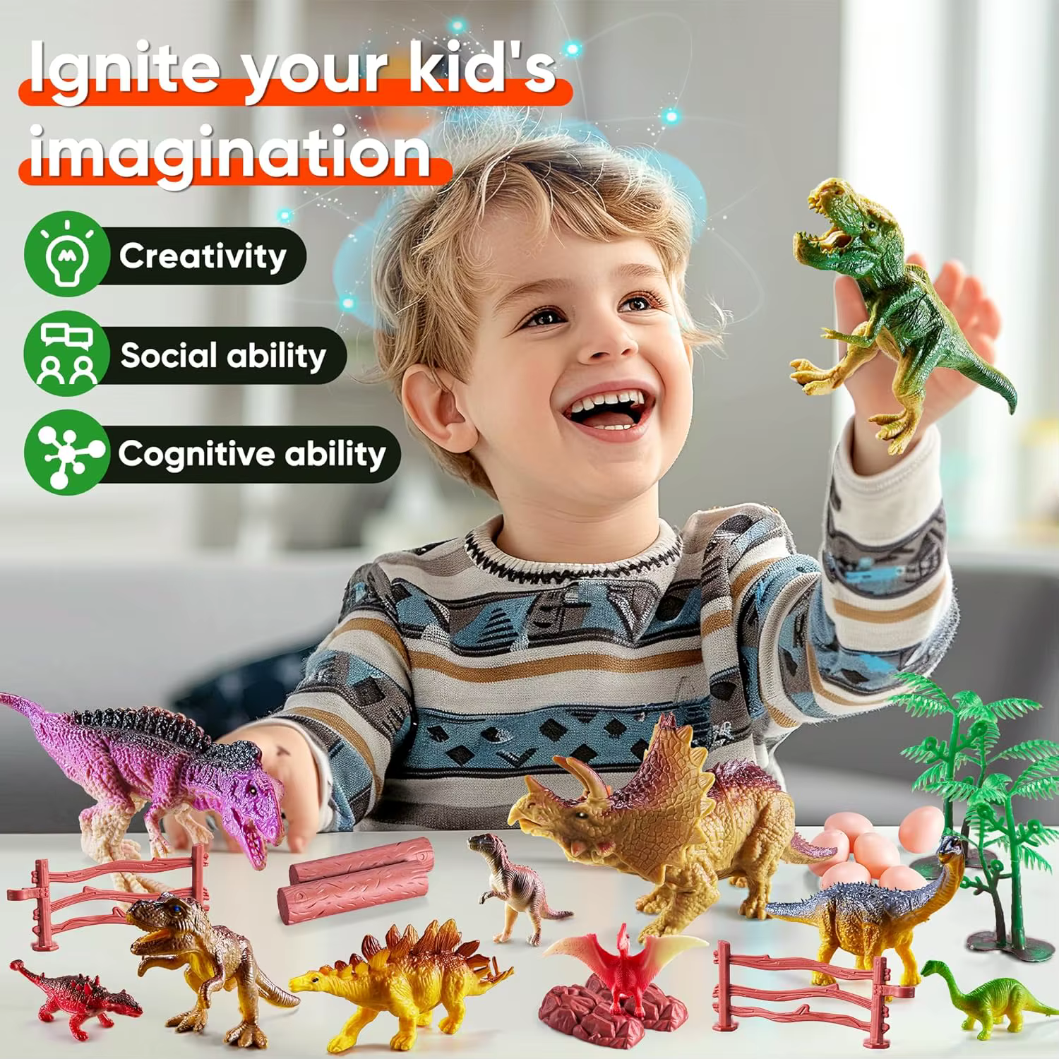 Jouet de dinosaure 46 pièces