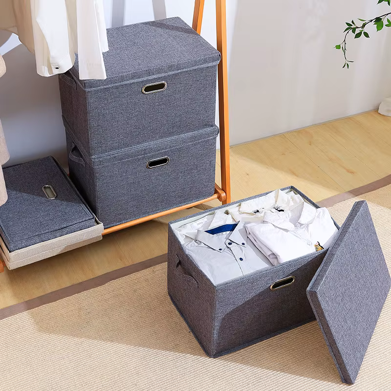 Boîte de rangement pliable en tissu pour vêtements