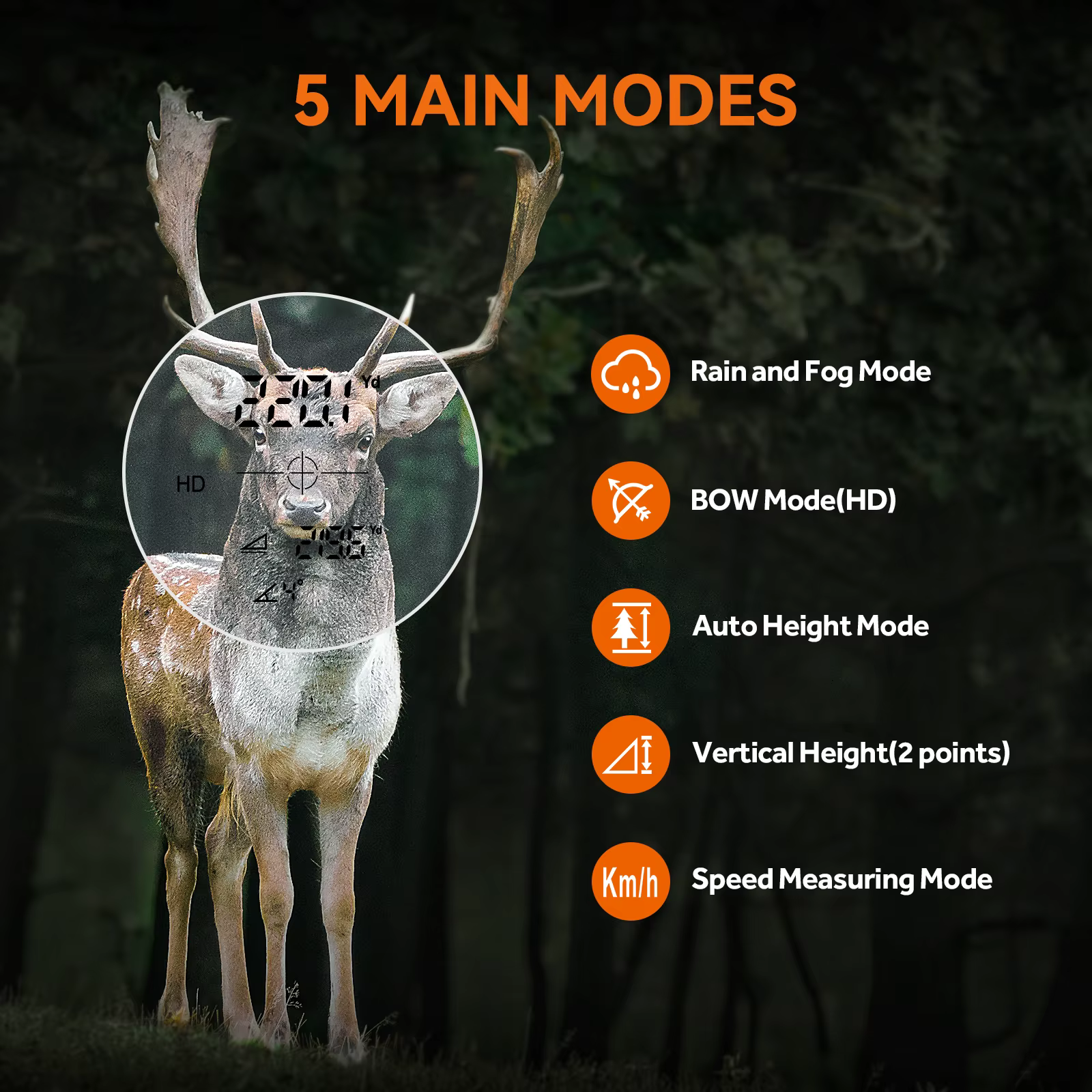 Télémètre MiLESEEY 7 ° Télémètre laser Big Field 656Yd pour la chasse