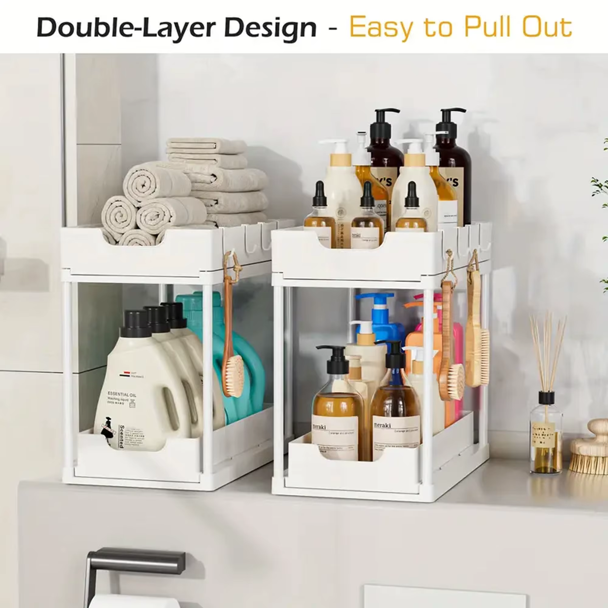 Étagère de rangement de cuisine à double couche