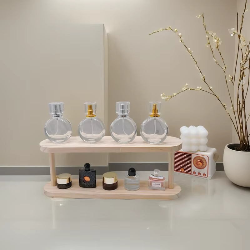 Étagère de rangement en bois à 2 niveaux