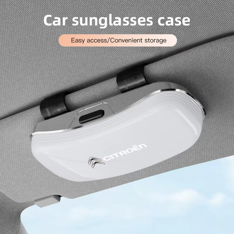 Étui à lunettes pare-soleil de voiture, boîte de rangement de lunettes de soleil de voiture pour citroën C1 DS3 C2 C3 Vts C4 Saxo C4L C5 C6 C8 Xsara C3-XR Picasso