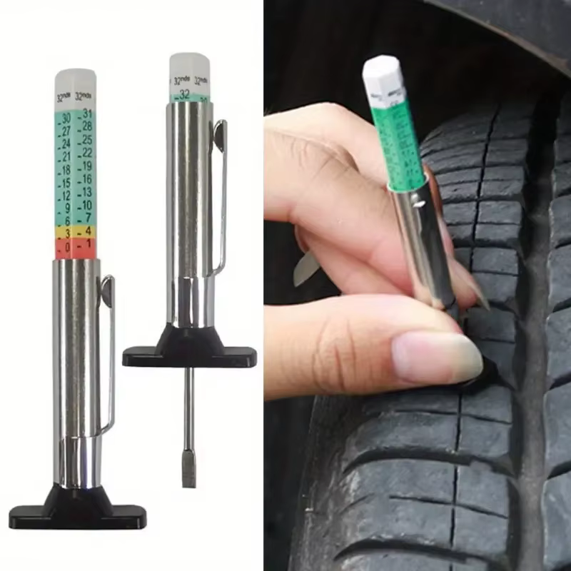 Jauge de profondeur de bande de roulement de pneu de voiture, 25mm, outil de mesure de détection d'usure des pneus de voiture, jauge d'épaisseur d'étrier
