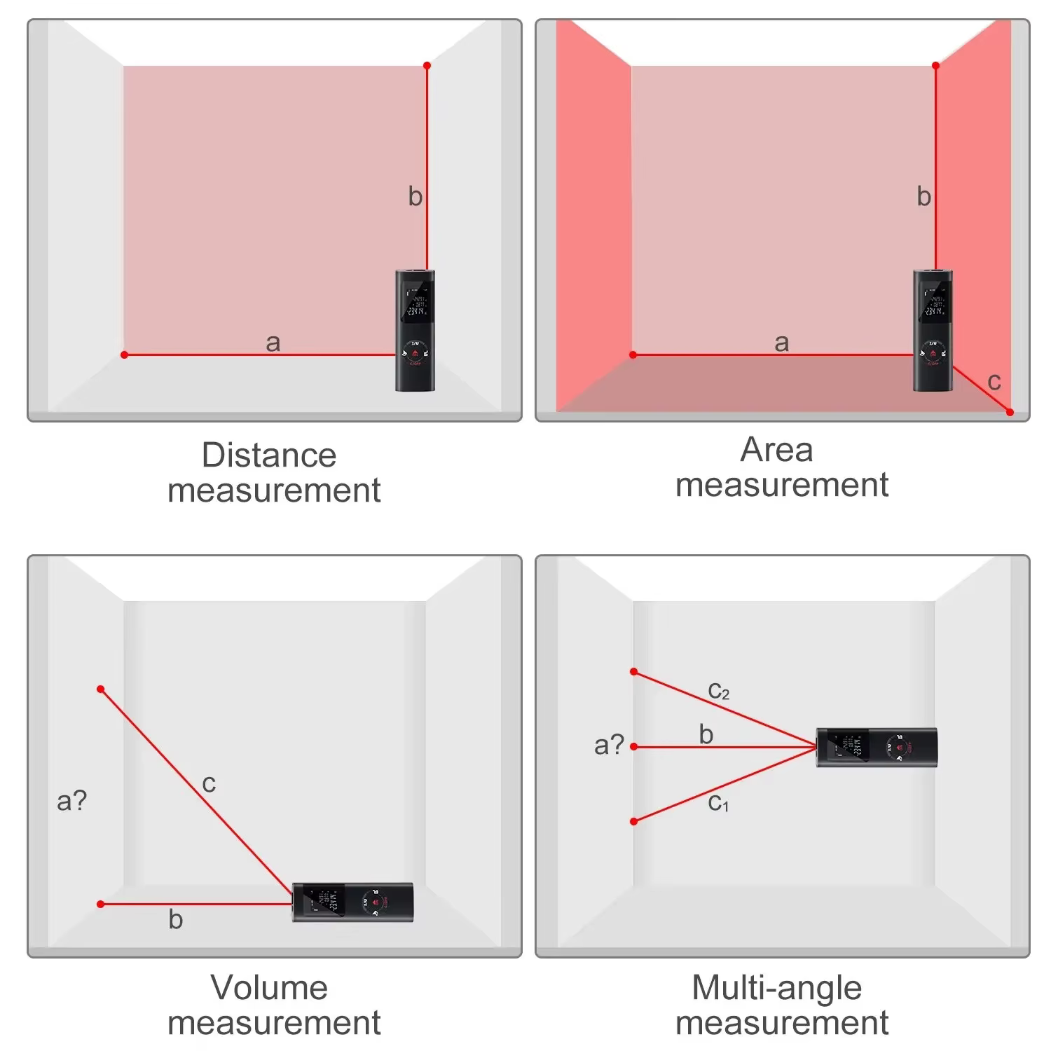 Mini télémètre Laser intelligent 40M/60M