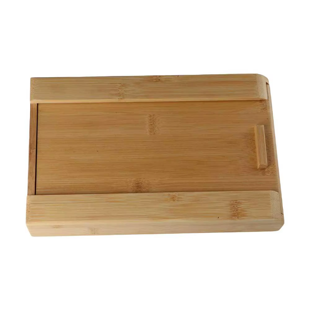 Boîte de rangement pratique sous le bureau, tiroir de rangement en bois de bambou naturel/noyer, tiroir caché, conteneur de papeterie, rangement à domicile