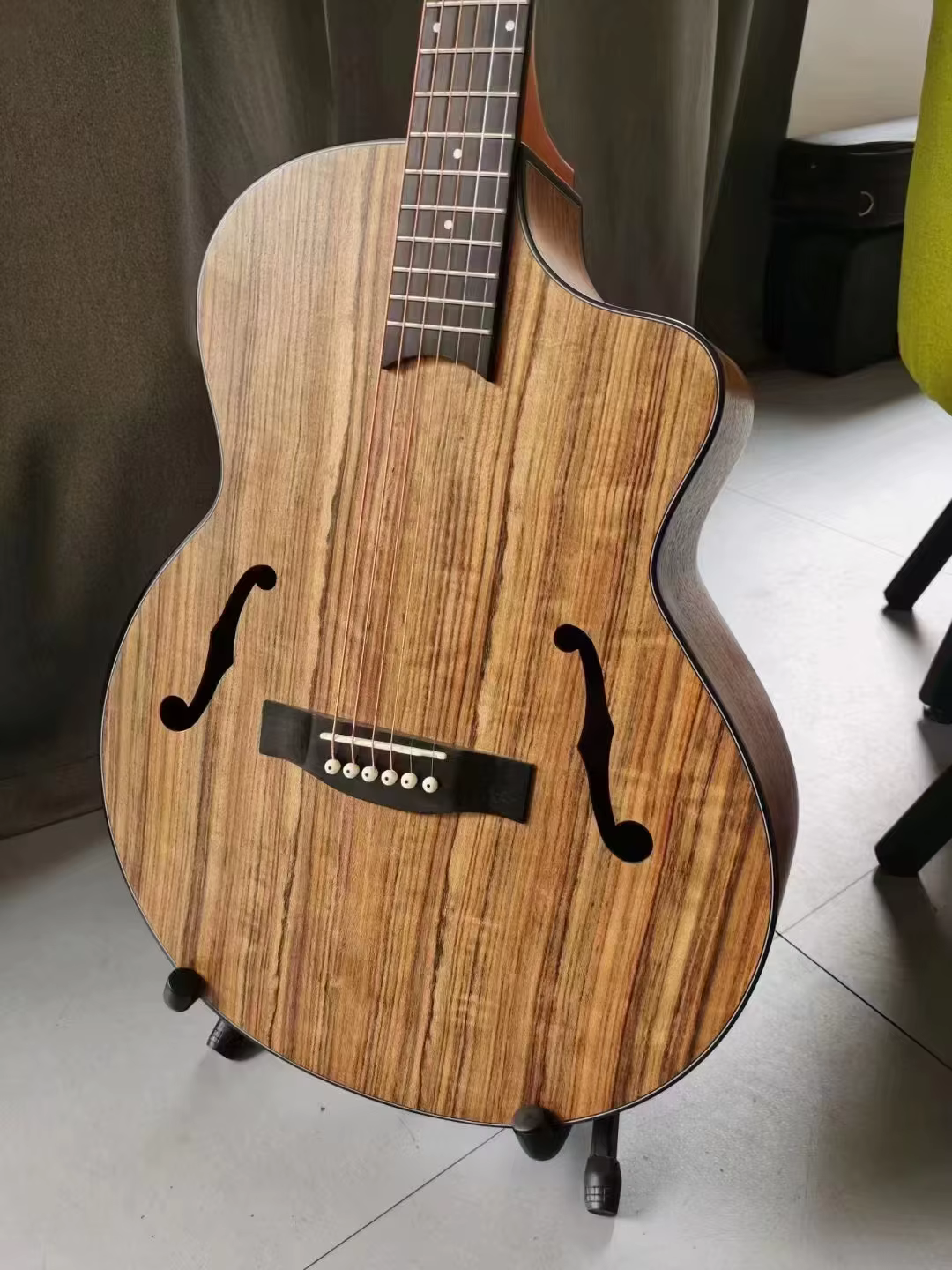 Guitare acoustique en bois entièrement faite à la main, style jazz, 41 pouces, couleur essentielle, 6 cordes, folk, super beauté, haute qualité
