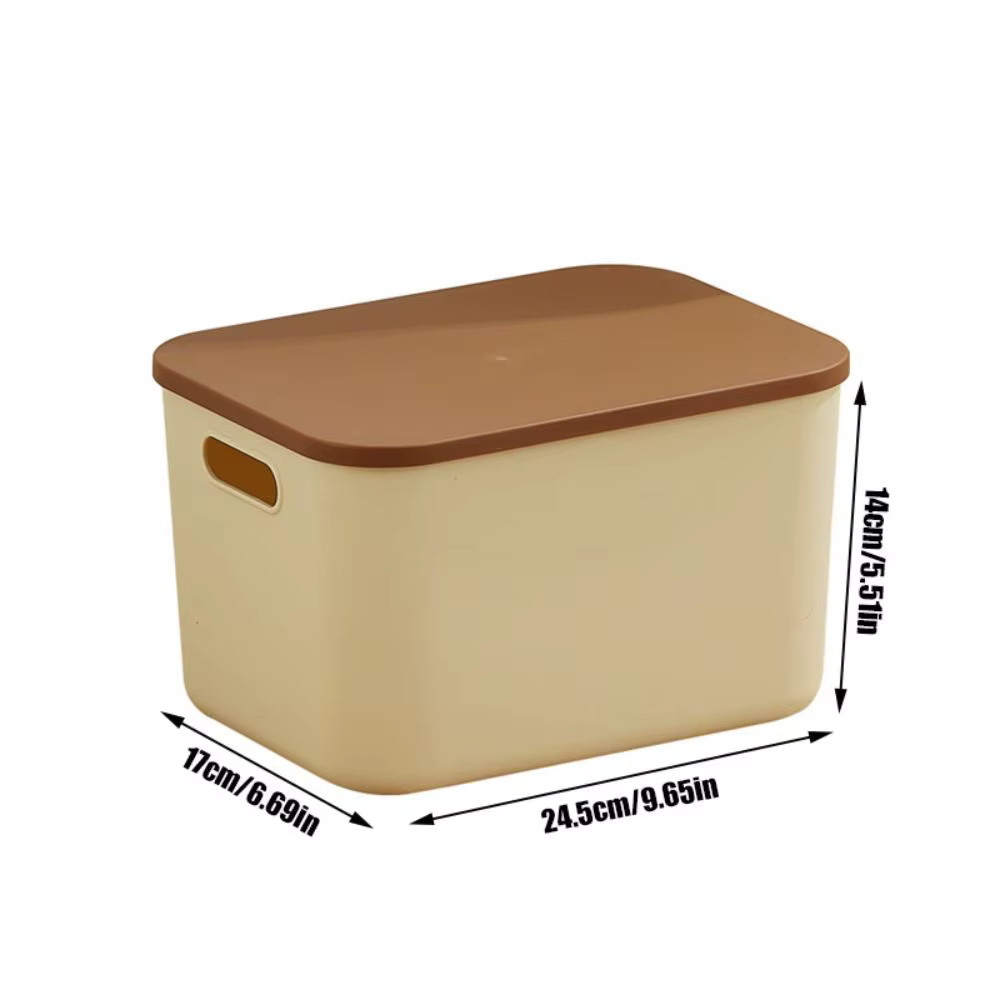 Boîte de rangement empilable avec poignée de couvercle