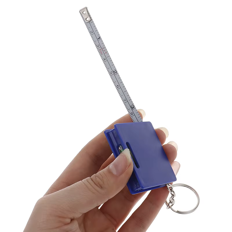 Mini Mètre Ruban Porte-clés avec Bulle Horizontale