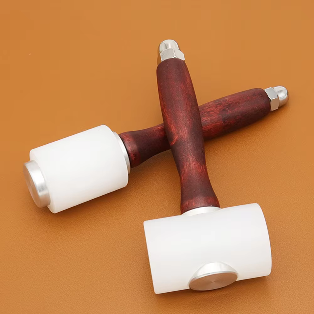 Marteau de sculpture sur cuir DIY - Tête en nylon de haute qualité avec manche en bois