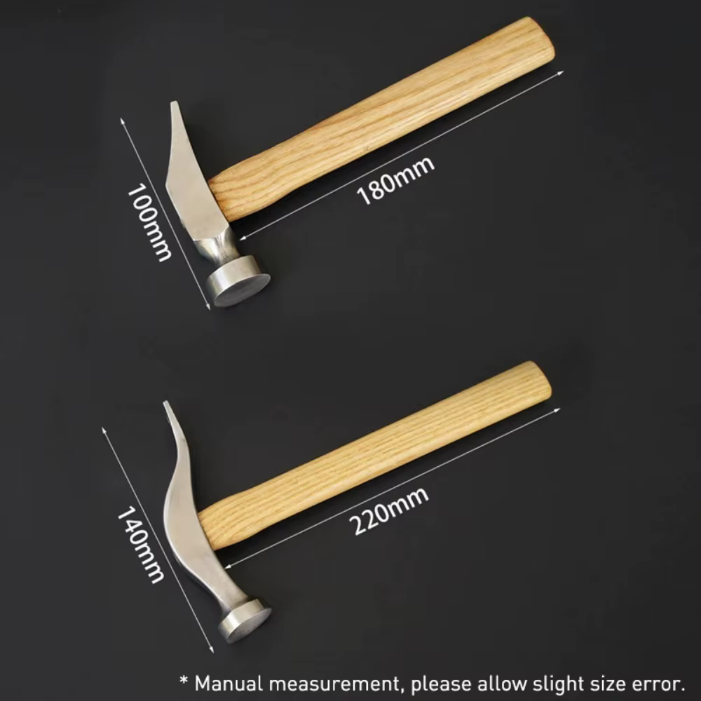 Marteau supérieur en cuir fait à la main avec manche en bois pour tarauder sur les points