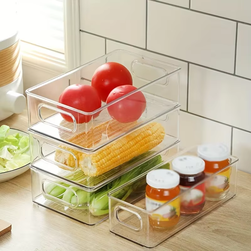 Bac à légumes en plastique boîte transparente réfrigérateur bac