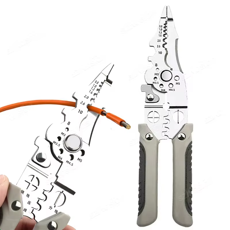Pince à dénuder, à sertir et à couper les câbles multifonctionnelle TINSOL – Outil de réparation manuel automatique et réglable pour bornes