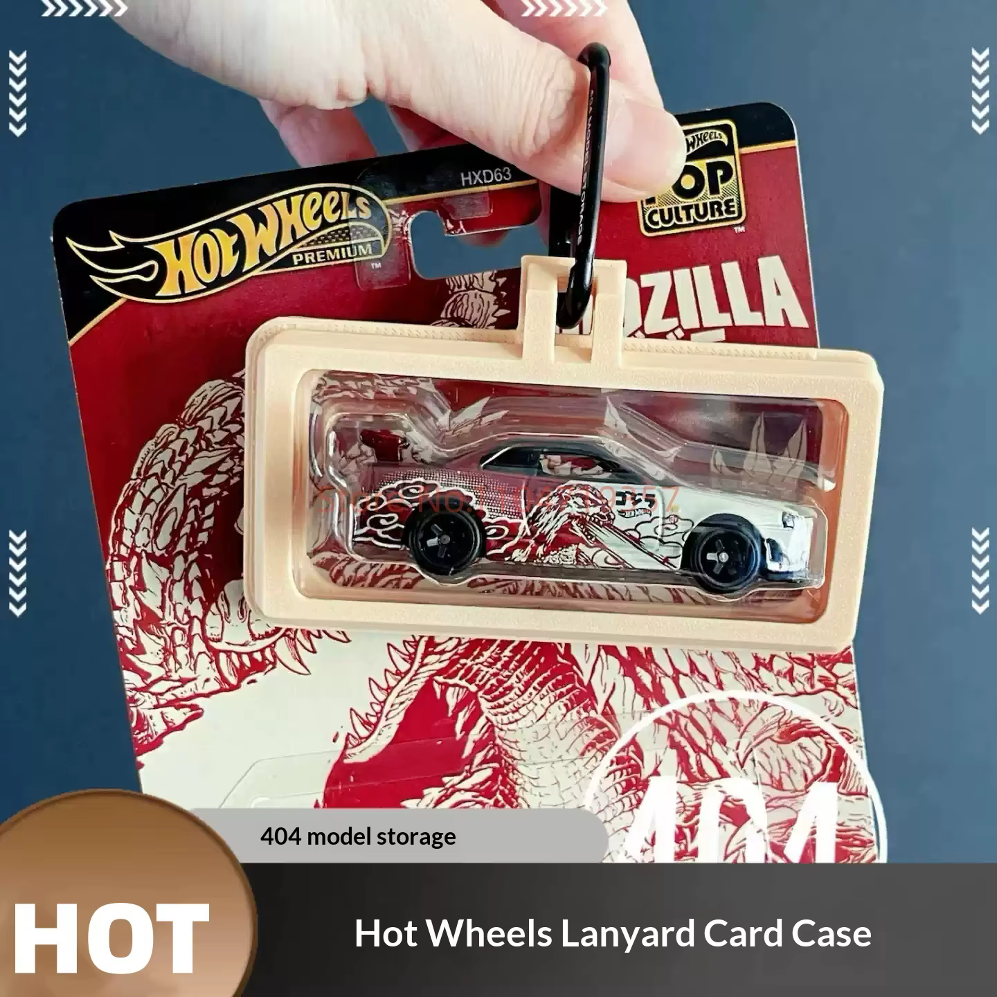 Boîte de rangement transparente portable pour modèles réduits Hot Wheels, modèle 404, pour collectionneurs de voitures miniatures à l'échelle 1/64.